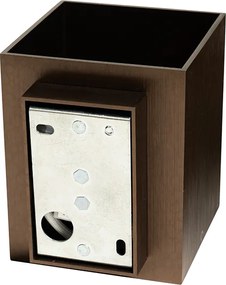 Nowoczesna lampa ścienna ciemnobrązowa kwadratowa - Sola