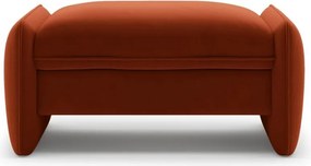 Ceglasty aksamitny podnóżek Georgia – Micadoni