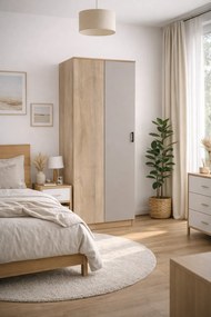 Narożna szafa uchylna dąb sonoma + kaszmir A9-N27