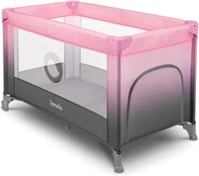 Lionelo - Łóżeczko turystyczne STEFI różowe/szare