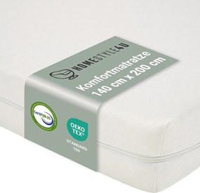 Łóżko podwójne 140x200 cm, naturalne drewno sosnowe