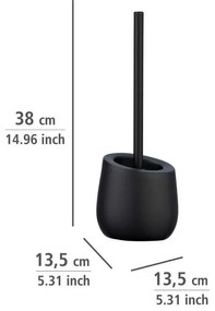 Szczotka do WC ceramiczna w kolorze matowej czerni Badi – Wenko
