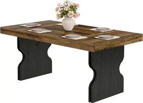 Stół jadalny 160 cm dla 4-6 osób, duży prostokątny stół kuchenny (tylko stół)