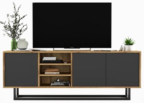 Szafka loftowa rtv dąb wotan + grafit A7-N03