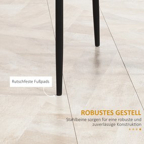 HOMCOM Zestaw 4 Krzesła Jadalniane Kuchenne Nowoczesny Design 41x50x97cm Czarne | Aosom PL