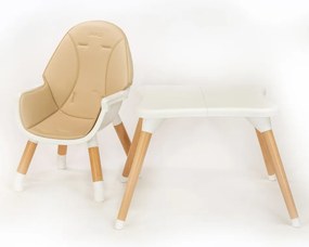 New Baby Krzesło do jadalni Grace 3w1 beżowe, 61 x101 x 61 cm