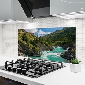 Szkło Dekoracyjne do Kuchni Dzika Górska Rzeka
