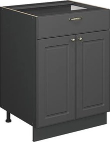 Szafka dolna do kuchni anthrazit-gold landhaus 60x51.6x82 fame-line