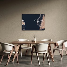 Obraz - Ciemnoniebieska abstrakcja (70x50 cm)