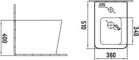 Mexen Cube bidet stojący, biały - 36925000
