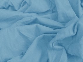 PrzytulneMieszkanie.pl Jersey prześcieradło dla dziecka jasnoniebieskie 70 x 140 cm