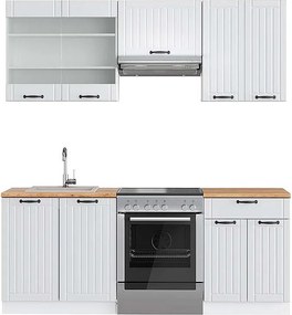 Aneks kuchenny biały dom wiejski/biały 200x60x81.6 fame-line