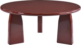 Stolik kawowy z MDF - Bordowy lakierowany - ZINAPA