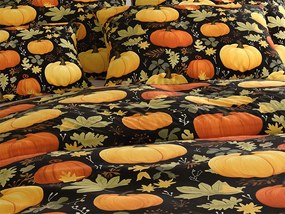 PrzytulneMieszkanie.pl PrzytulneMieszkanie.pl Pościel z mikrofibry ORANGE PUMPKINS kolorowy Rozmiar pościeli: 2 szt 70 x 90 cm | 200 x 220 cm