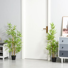 Dekoracyjny Sztuczny Bambus Ozdobne Drzewo Sztuczne 120cm do Domu i Biura | Aosom PL