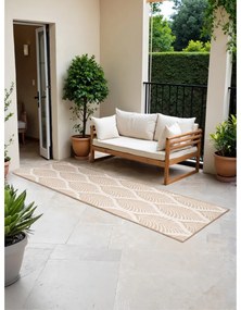 Chodnik odpowiedni na zewnątrz w beżowo-śmietankowym kolorze 80x250 cm Duet Liora – NORTHRUGS
