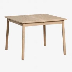 Stół Jadalniany Rozkładany 100-160x100 Cm Z Drewna Akacjowego Karvia Jasny Akacjowy Brąz - Sklum