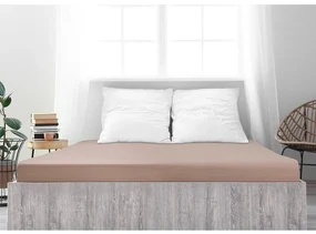 4Prześcieradło Home Jersey Ideal orzech, 180 x 200 cm