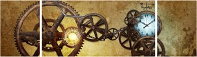 Obraz starych mechanizmów zegarowych (170x50 cm)