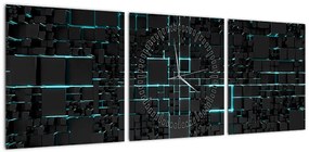 Obraz - Interfejs technologiczny (z zegarem) (90x30 cm)