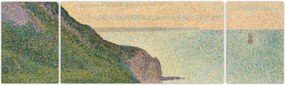Obraz - Georges Seurat, Seascape at Port-en-Bessin, Normandy, reprodukcje (170x50 cm)