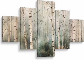 Obraz - Rysowanie wzoru lasu (125x70 cm)