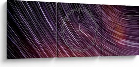 Obraz rozmytych gwiazd na niebie (z zegarem) (90x30 cm)
