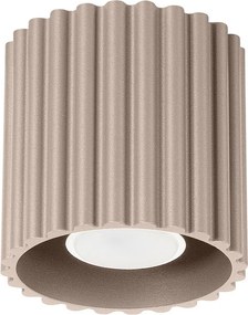 Lampa Sufitowa Minimalistyczny Aura, Aluminium - 1 Źródło - L.10 X H.10 Cm - Taupe