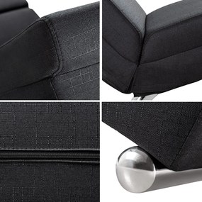 Leżanka LONDON, 186×55×89cm, antracytowa Casaria