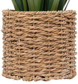 Sztuczna trawa w plecionej doniczce, 122 cm