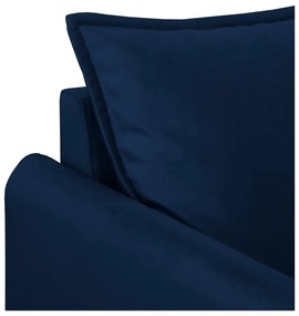 Ciemnoniebieska aksamitna sofa 138 cm Juli – Ropez
