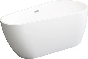 Wanna wolnostojąca asymetryczna – 240 l – 160 × 80 × 59 cm (dł. × szer. × wys.) – kolor biały – akrylowa - LEPINE