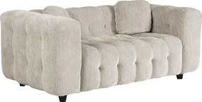 Sofa prosta z tkaniny szenilowej "Vendome" - 2 miejsca - Beż