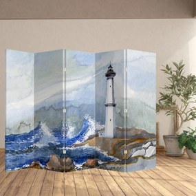 Parawan - Malowarstwo latarni morskiej (210x170 cm)