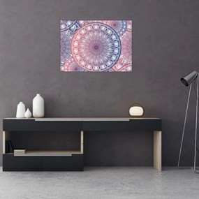 Obraz na szkle z mandali (70x50 cm)