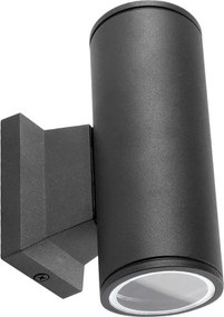 Aigostar - Zewnętrzny kinkiet 2xGU10/35W/230V czarny IP65 okrągły