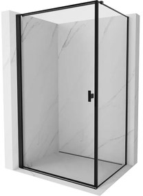 Mexen Mist-B  kabina prysznicowa uchylna lewa 80 x 70 cm, czarna ramka, czarna - 8A2T-080-070-70-70-L