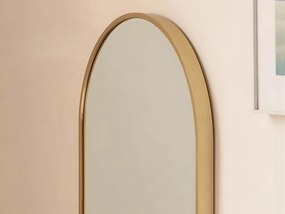 Owalne lustro na ścianę OLVANI 100x50 cm ze złotą ramą