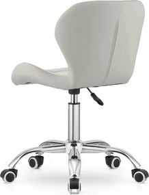 Białe krzesło biurowe AVOLA VELVET