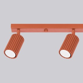 Listwa oświetleniowa 4-punktowa KARBON 4L ochra czerwona ryflowana SOLLUX  LIGHTING