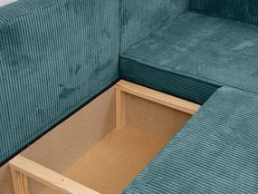 Rozkładana narożna sofa SMART COSARO petrolowa, dwustronna + 2 poduszki GRATIS