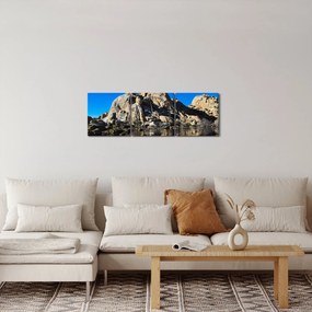 Obraz odbicia skał (z zegarem) (90x30 cm)
