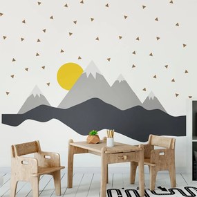 Naklejka ścienna Ambiance Giant Kid Sticker Scandinavian Mountains Nordika