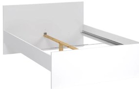 Białe łóżko dwuosobowe z płyty wiórowej bez stelaża 140x200 cm Naia – Tvilum