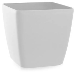 Doniczka Flower Lover Quadrato Easy biała matowa,18 cm, 18 cm