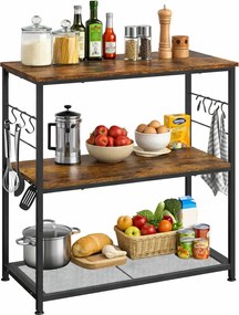 Rustykalna Szafka, Wyspa Kuchenna Z Półką R9-N86