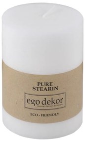 Biała świeczka Eco candles by Ego dekor Friendly, 37 h