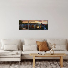 Obraz mostu (z zegarem) (90x30 cm)