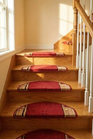 Czerwone samoprzylepne nakładki na schody 15 sztuk P4-S32