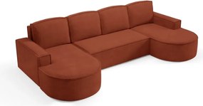 Narożnik MOLLY XL wolnostojący układ U z funkcją spania w tkaninie Curio 55 DomoHome